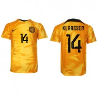 Nederländerna Davy Klaassen #14 Replika Hemmatröja VM 2022 Kortärmad